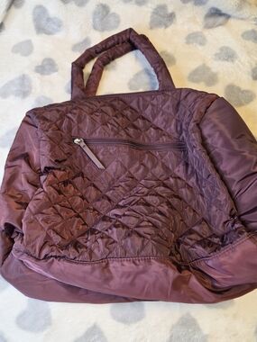 DSW Quilted Tote Bag in Deep Plum - Lightweight Everyday Carry